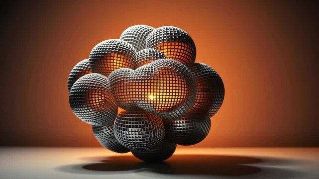 Glowing 3D Sphere with Global Design and Digital Light Effects