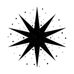 Star shape sparkle design element vector graphic illustration silhouette
