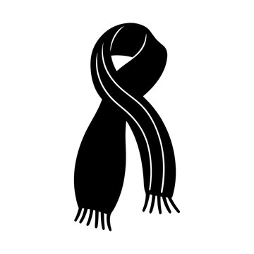 black scarf simple design clip art preview