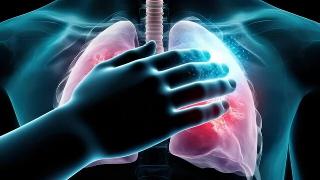 Pulmonary insight: breath control, bronchial exam, inflammation zone, lung cancer, pleurisy view, sinus check, alveolar damage, internal scan, health recovery, respiratory function, medical detection