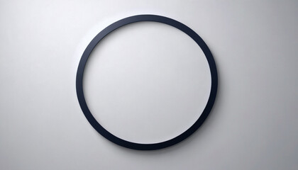 A simple blue circular frame isolated on a clean white background