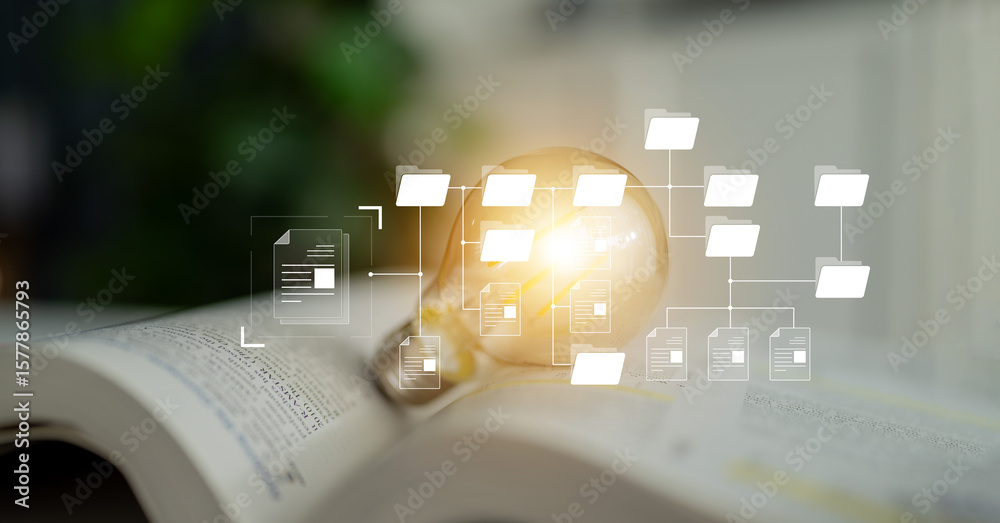 Poster digital file structure showing folder organization, file hierarchy, and document arrangement. file s