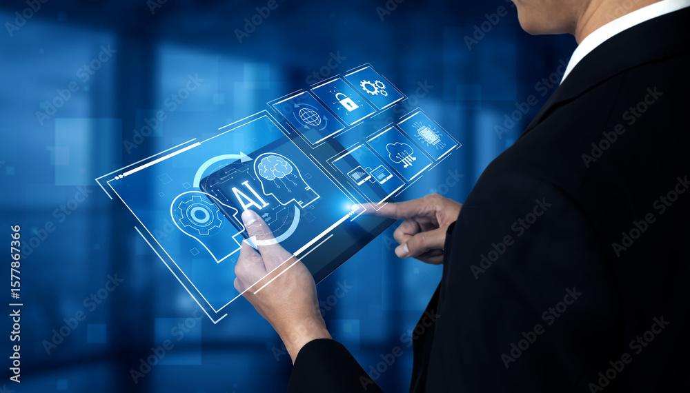 Poster ai system integration improves artificial intelligence platform. ai system integration enhances auto