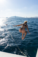 jump into water