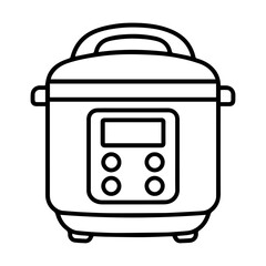 line icon Multicooker on white background vector
Vector line icon on white background
