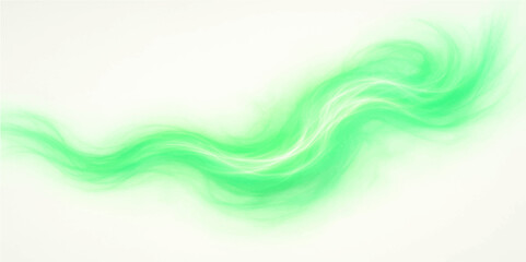 Soft Green Light Swirl on White Background – Abstract Digital Energy Motion Design