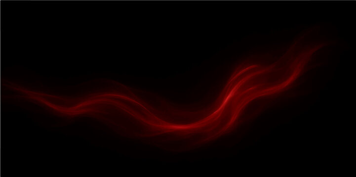An abstract illustration of glowing orange and red waves patterns through dark space with energetic motion