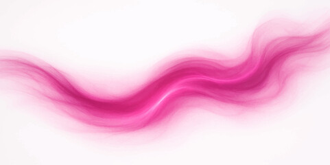 Elegant soft pink smoke wave on clean white background with smooth artistic flowing motion