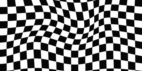 Fototapeta premium Black and white checkered pattern, Checkerboard seamless pattern, vector, modern, eps10,