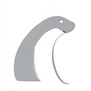 monoline mole silhouette logo simple curve in gray white background