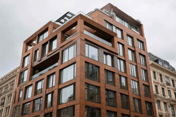 closeup of modern wooden building facades showcasing rich textures and innovative designs