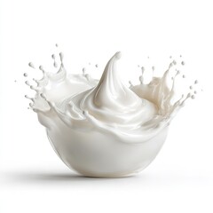  White Yogurt or Milk Cream Splash