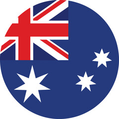 circular icon of australia national flag with union jack © Vector Art 