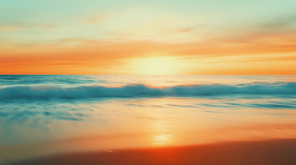 Abstract warm sunset blending into beach gradient