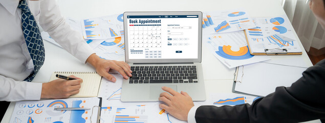Online applointment booking calendar for brisk regristration on the internet website