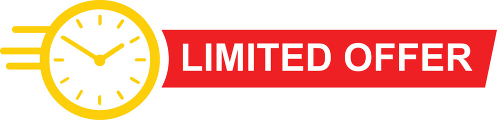 High quality limited time offer banner in flat vector style for marketing and ecommerce deals