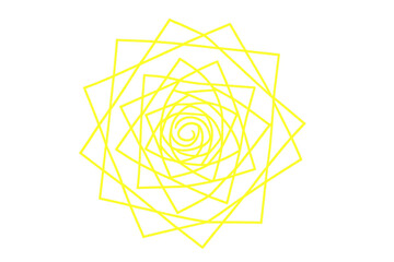 Fototapeta premium Concentric squares spinning, generating mesmerizing optical illusion pattern against transparent backdrop, perfect for graphic design