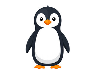 Fototapeta premium Adorable penguin vector, winter animal, transparent background