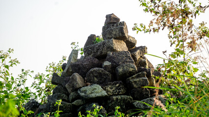 Candi urung or wurung (Urung Temple) on a hill. Urung or Wurung in Javanese means fail.