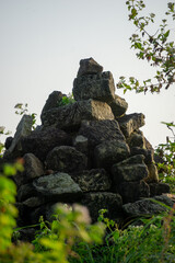 Candi urung or wurung (Urung Temple) on a hill. Urung or Wurung in Javanese means fail.