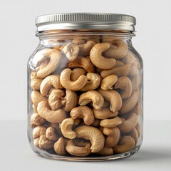 A jar of cashew nuts in the office