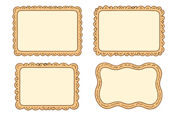Decorative blank frames suitable for creative projects or invitations with a retro feel and vintage design