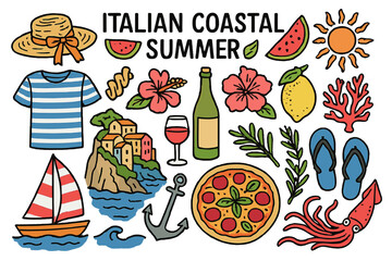 Enjoying summer at the Italian coast with fresh flavors and vibrant beach activities