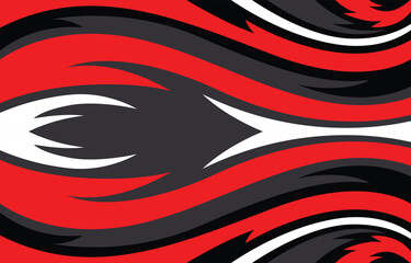 Bold abstract background with black and red curved shapes. A sleek vector banner design ideal for digital, business, or promotional use.
