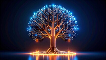 Illuminated circuit board tree