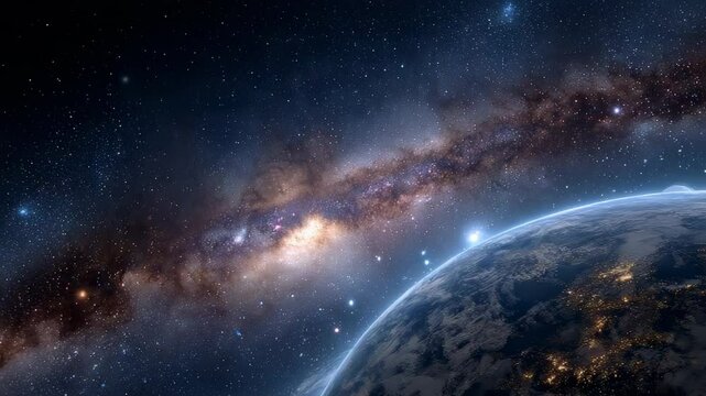 Earth in the vastness of space