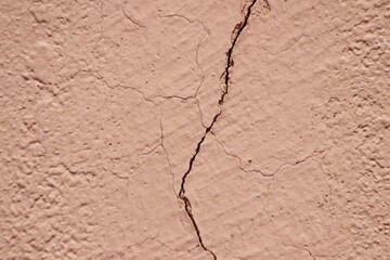A close up of a cracked wall