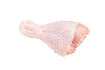 Fresh chicken drumsticks, raw poultry showcasing their rich color and tender texture, ready for...