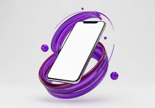 Smartphone mockup mobile phone display advertisement digital device technology presentation design