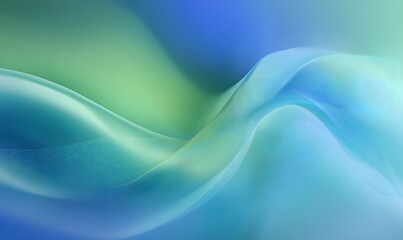 Fototapeta premium Abstract Green and Blue Wavy Gradient Background Texture
