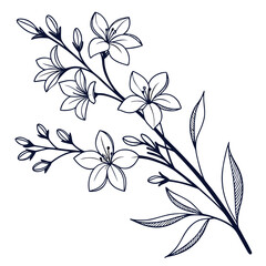 abstract floral background with winter jasmine