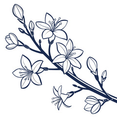 abstract floral background with winter jasmine