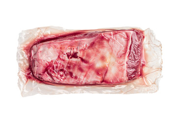 Close-up of raw buffalo meat cuts, highlighting the marbling and vibrant hue, perfect for creating...
