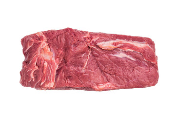 Close-up of raw horse meat, emphasizing its quality and freshness, ready to be transformed into...