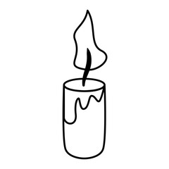 candle icon, simple flat style, vector illustration, symbol, design logo template pictogram, for ui or ux isolated on white for mobile app, editable