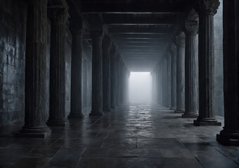 Obraz premium columns in the dark