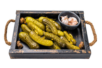 Sweet and tangy pickled cucumbers, ideal for enhancing burgers and wraps with a burst of flavor....