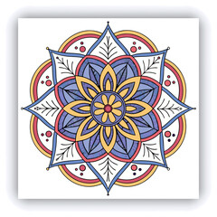 Circular pattern in the form of a mandala. Henna tatoo mandala. Mehndi style. Decorative pattern in oriental style. Coloring book page.