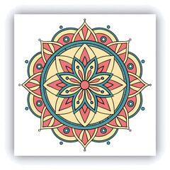 Circular pattern in the form of a mandala. Henna tatoo mandala. Mehndi style. Decorative pattern in oriental style. Coloring book page.