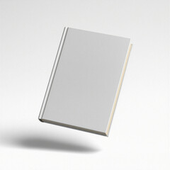 Empty book mockup floating on a white background concept of book  