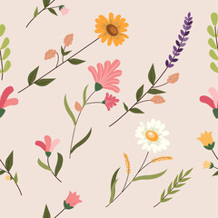 Seamless Floral Pattern Vector Art, Icons, and Graphics