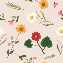 Seamless Floral Pattern Vector Art, Icons, and Graphics
