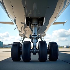 wheel, car, tire, airplane, tyre, auto, vehicle, aircraft, plane, automobile, truck, transport, transportation, landing, gear, jet, road, airport, wheels, black, aviation, rubber, undercarriage, aerop