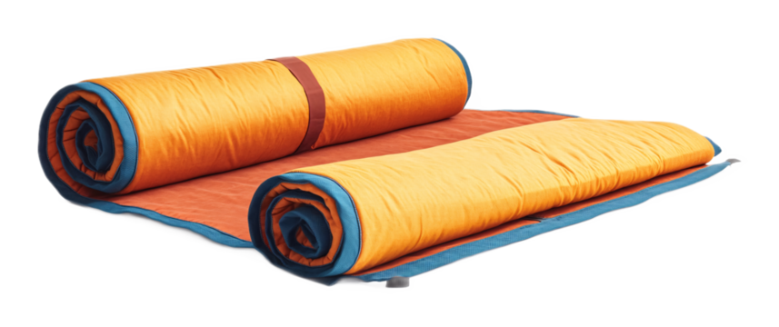 Camping Mat for Comfort and Outdoor Rest - Isolated on White Background
