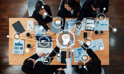 Collaborative Business Meeting Focusing on AI Solutions and Data Analysis with Modern Technology...