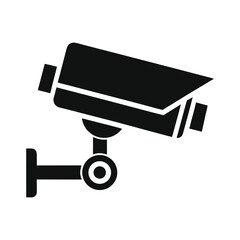 CCTV Camera Silhouette Graphic Design  
